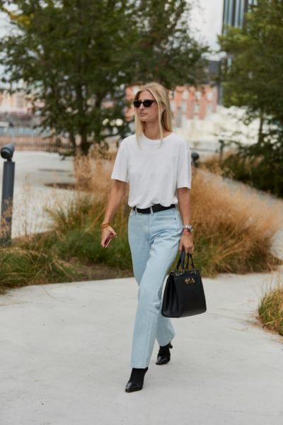 paper bolsa pants work outfit